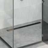 Drenaggio doccia 2 in 1 Nero 100 cm Acciaio Inox 304