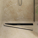 Drenaggio doccia 2 in 1 Nero 100 cm Acciaio Inox 304
