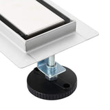 Scarico doccia 2-in-1 con sifone a 360 Argento 100 cm