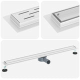 Scarico doccia 2-in-1 con sifone a 360 Argento 100 cm