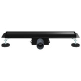 Drenaggio doccia 2 in 1 Nero 60 cm Acciaio Inox 304