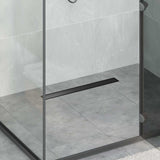 Scarico doccia 2-in-1 con sifone a 360 Nero 60 cm