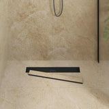 Scarico doccia 2-in-1 con sifone a 360 Nero 60 cm