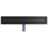 Scarico doccia 2-in-1 con sifone a 360 Nero 60 cm