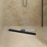 Drenaggio doccia con copertura in vetro Nero 70 cm