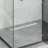 Drenaggio doccia con design a striscia Argento 70 cm