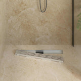 Drenaggio doccia con design a striscia Argento 70 cm