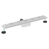 Drenaggio doccia con design a striscia Argento 70 cm