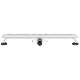 Drenaggio doccia con design a striscia Argento 70 cm