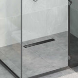 Scarico doccia 2-in-1 con sifone a 360 Nero 50 cm