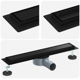 Scarico doccia 2-in-1 con sifone a 360 Nero 50 cm