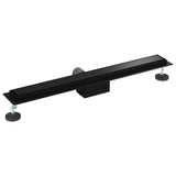 Drenaggio doccia 2 in 1 Nero 70 cm Acciaio Inox 304