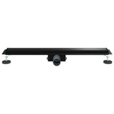 Drenaggio doccia 2 in 1 Nero 70 cm Acciaio Inox 304