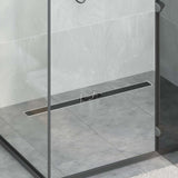 Drenaggio doccia con copertura in vetro Nero 90 cm