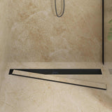 Scarico doccia 2-in-1 con sifone a 360 Nero 100 cm