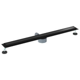 Scarico doccia 2-in-1 con sifone a 360 Nero 100 cm
