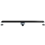 Scarico doccia 2-in-1 con sifone a 360 Nero 100 cm