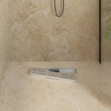 Drenaggio doccia con design a striscia Argento 60 cm