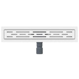 Drenaggio doccia con design a striscia Argento 60 cm