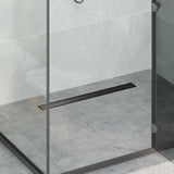 Scarico doccia 2-in-1 con sifone a 360 Nero 70 cm