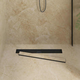Scarico doccia 2-in-1 con sifone a 360 Nero 70 cm
