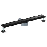 Scarico doccia 2-in-1 con sifone a 360 Nero 70 cm