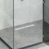 Drenaggio doccia con design a striscia Argento 50 cm
