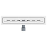 Drenaggio doccia con design a striscia Argento 50 cm