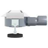 Scarico doccia 2-in-1 con sifone a 360 Argento
