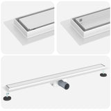 Drenaggio doccia 2 in 1 Argento 90 cm Acciaio Inox 304