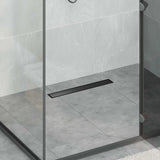 Drenaggio doccia 2 in 1 Nero 50 cm Acciaio Inox 304