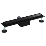 Drenaggio doccia 2 in 1 Nero 50 cm Acciaio Inox 304