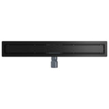 Drenaggio doccia 2 in 1 Nero 80 cm Acciaio Inox 304