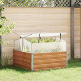 Vaso da giardino con serra Marrone Chiaro 100 x 100 x 77 cm