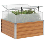 Vaso da giardino con serra Marrone Chiaro 100 x 100 x 77 cm