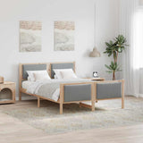 Struttura del letto Grigio chiaro 160 x 200 cm Tessuto
