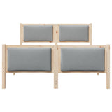 Struttura del letto Grigio chiaro 160 x 200 cm Tessuto