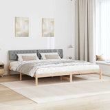 Struttura del Letto Marrone e grigio chiaro 200 x 200 cm
