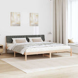 Struttura del Letto marrone e grigio scuro 200 x 200 cm