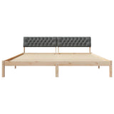 Struttura del Letto marrone e grigio scuro 200 x 200 cm