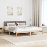 Struttura del Letto con testiera Marrone e taupe 180 x 200 cm