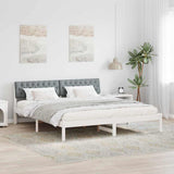 Struttura del Letto Bianco e grigio chiaro 180 x 200 cm