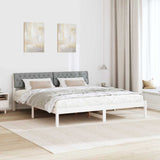 Struttura del Letto Bianco e grigio chiaro 180 x 200 cm