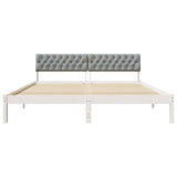Struttura del Letto Bianco e grigio chiaro 180 x 200 cm