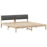 Struttura del Letto marrone e grigio scuro 200 x 200 cm
