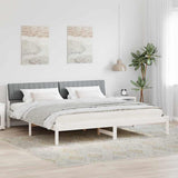 Struttura del Letto Bianco e grigio chiaro 200 x 200 cm