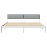 Struttura del Letto Bianco e grigio chiaro 200 x 200 cm