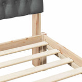 Letto con Testiera Rivestita con testiera Marrone 200 x 200 cm