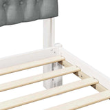 Letto con Testiera Rivestita con testiera Bianco 180 x 200 cm