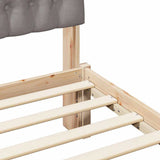 Letto con Testiera Rivestita con testiera Marrone 160 x 200 cm